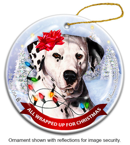 Dalmatian All Wrapped Up Ornament
