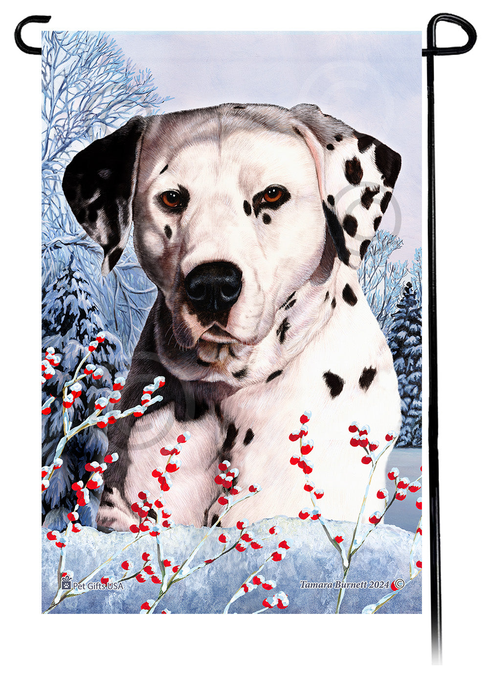 Dalmatian Winterberries Garden Flags