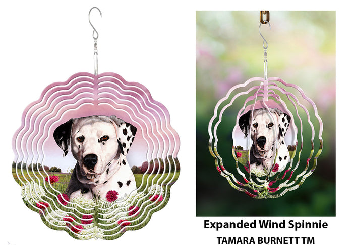 Dalmatian Black and White Wind Spinner