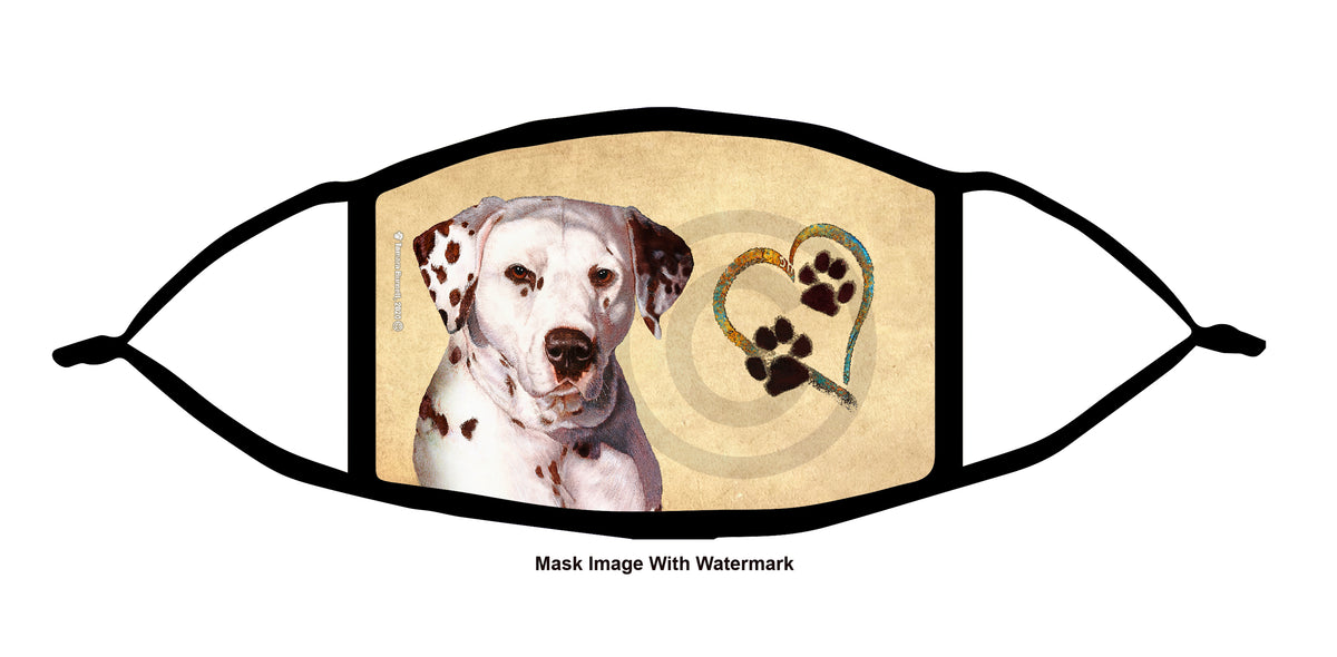 Dalmatian (Liver and White) Face Mask