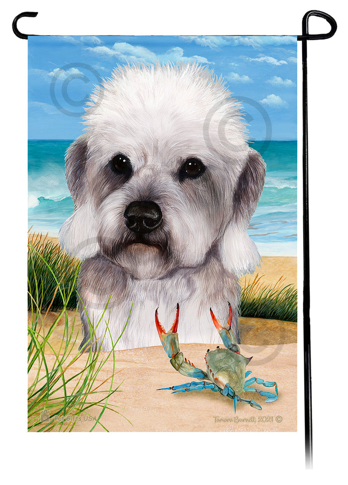 Dandie Dinmont Terrier Summer Flowers Garden Flag