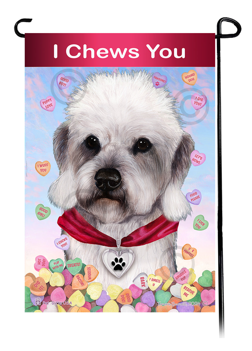Dandie Dinmont Terrier Valentine Sweetheart - Garden Flag