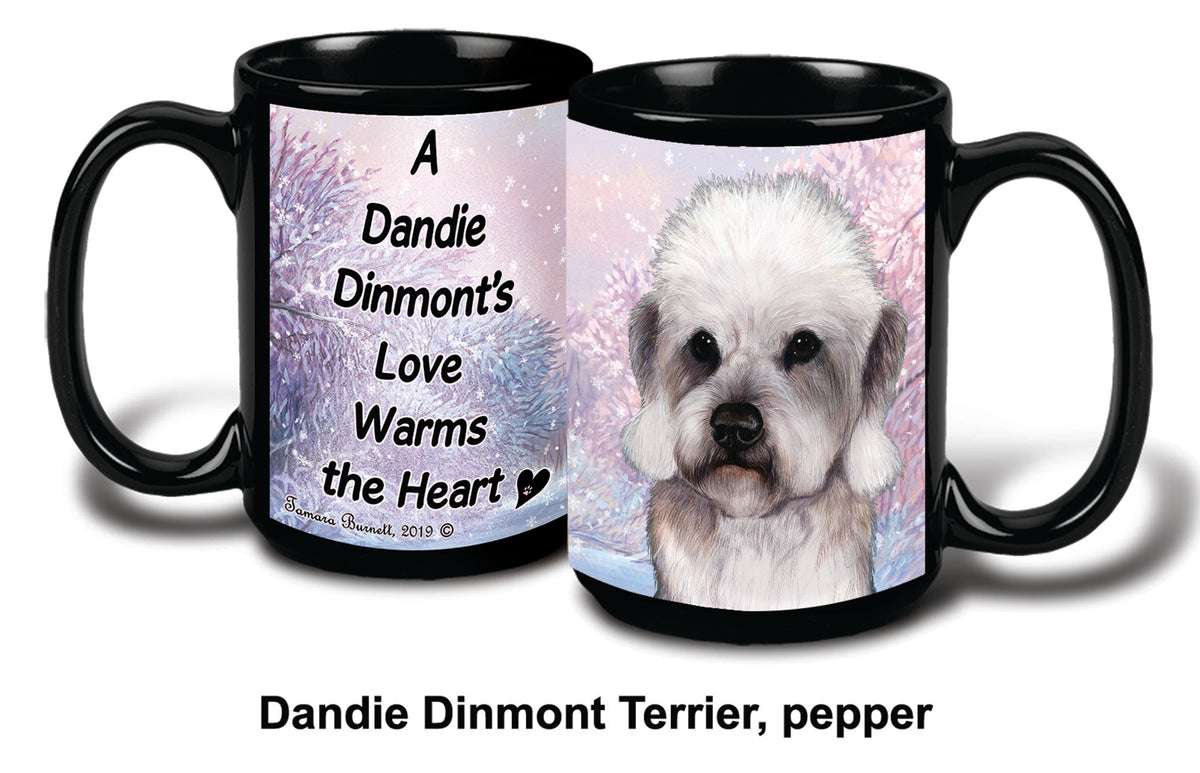 Dandie Dinmont Terrier Pepper Winter Mug 15 oz