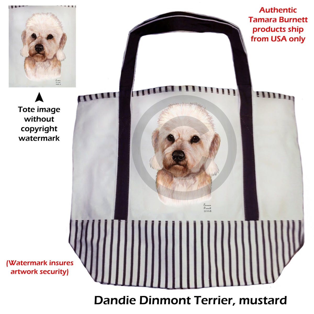 Dandie Dinmont Terrier - Tote Bag
