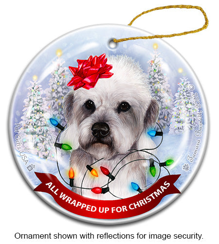 Dandie Dinmont Terrier All Wrapped Up Ornament