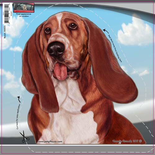 Basset Hound Window Cling