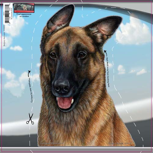 Belgian Malinois Window Cling