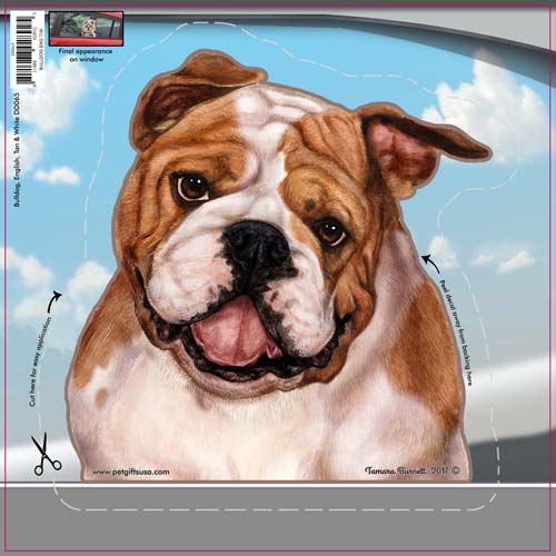 English Bulldog Window Cling