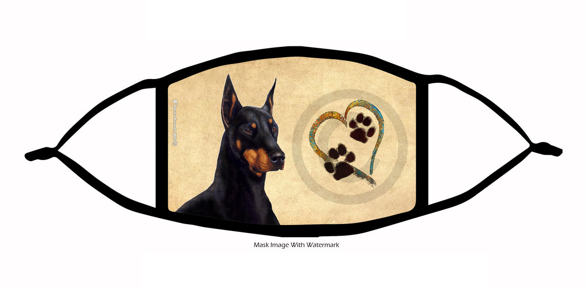 Doberman (Pinscher (Black and Tan Cropped)) Face Mask