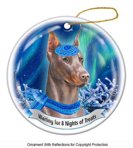 Doberman Cropped Fawn Ornament
