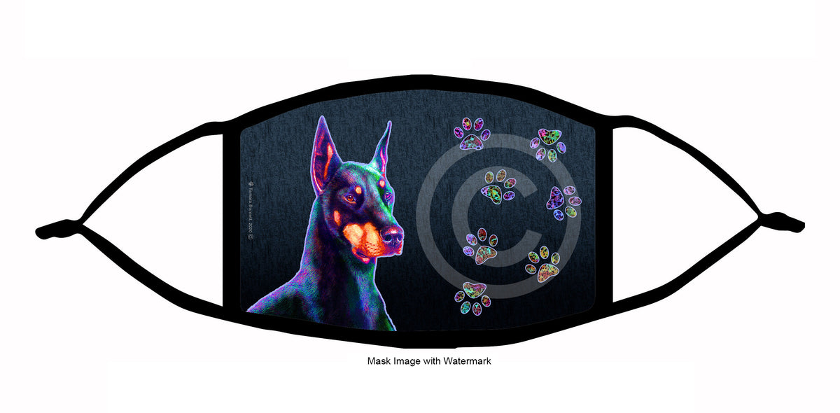 Doberman (Pinscher (Black and Tan Cropped)) Face Mask