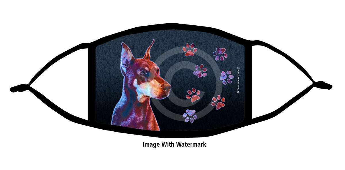 Doberman (Cropped Red) Face Mask