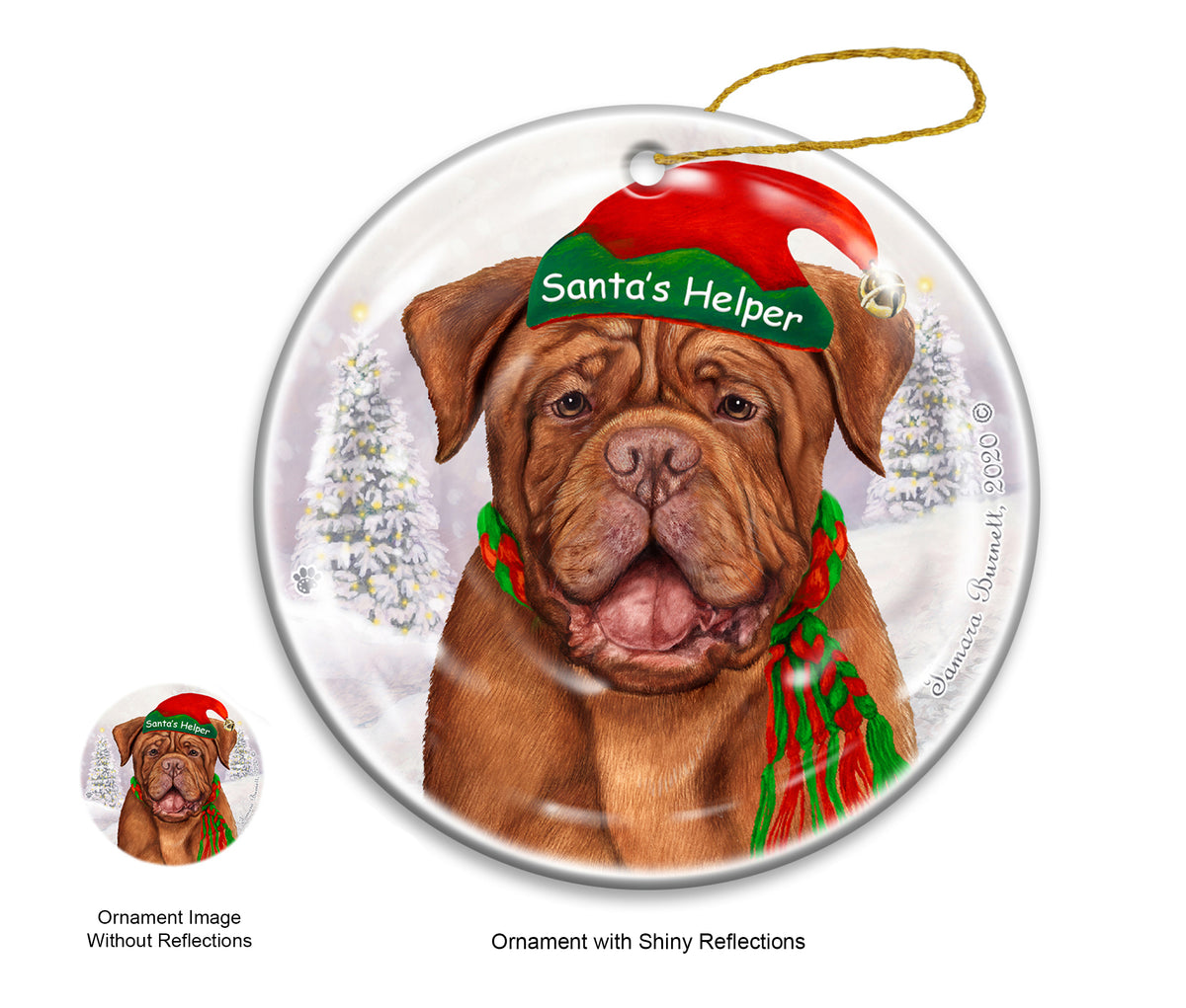Dogue de Bordeaux - Santa's Helper Ornament