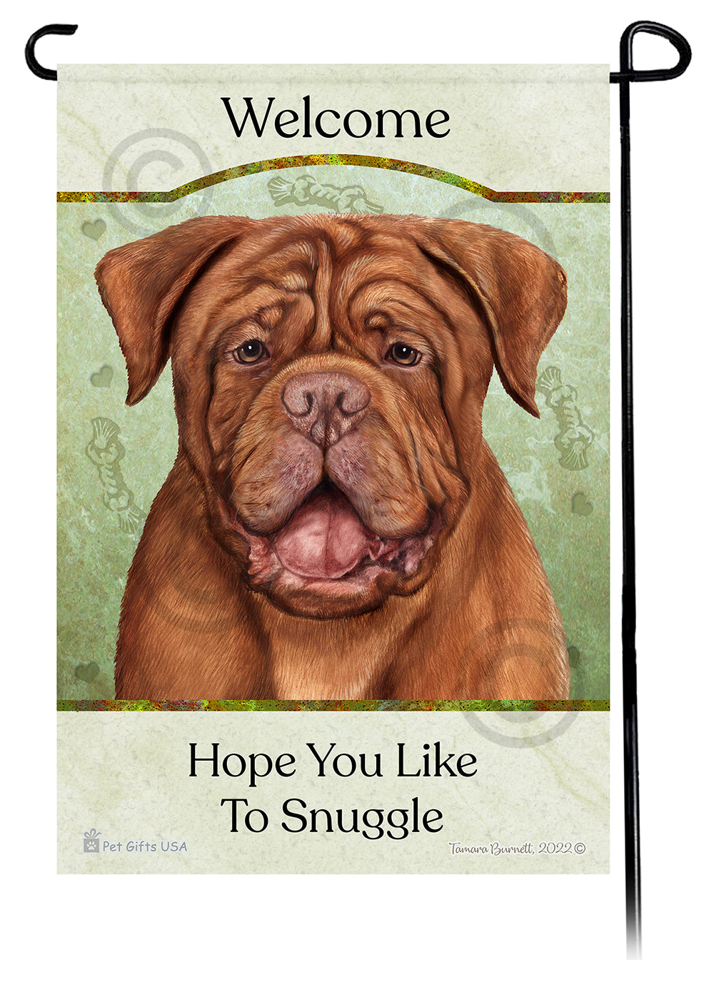 Dogue de Bordeaux Hope You Like To Snuggle Garden Flags