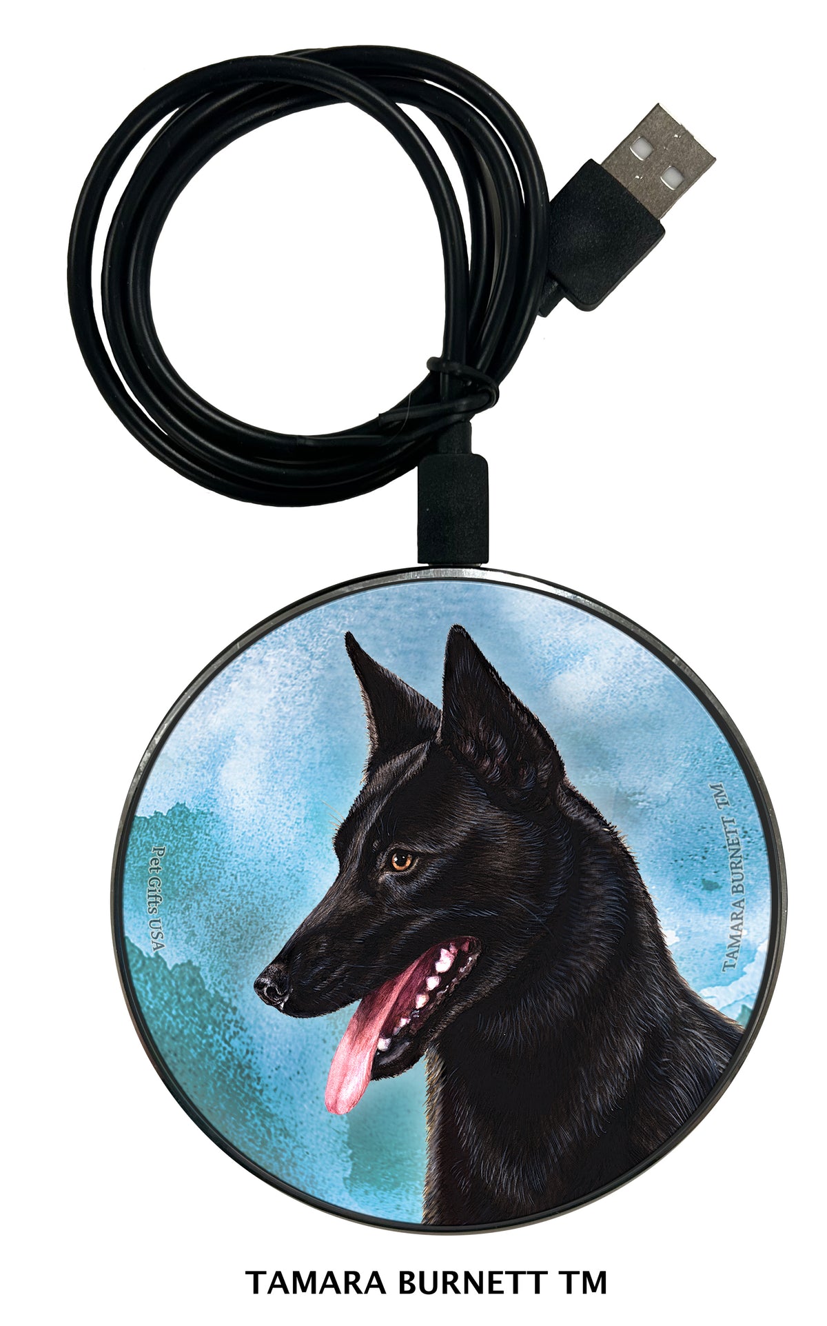 Dutch Shepherd Black Zoomies Wireless Charger
