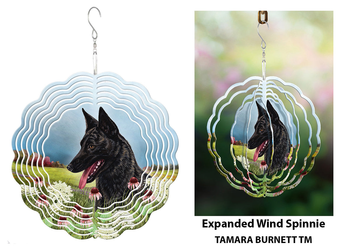 Dutch Shepherd Black Brindle Wind Spinner
