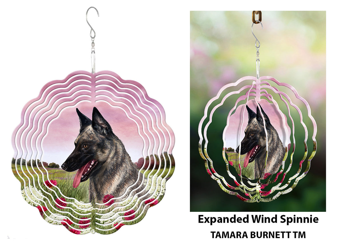Dutch Shepherd Silver Brindle Wind Spinner