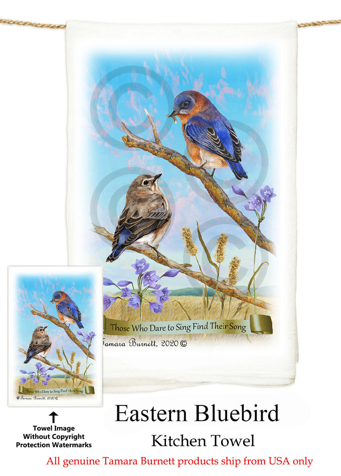 Eastern Bluebird Flour Sack Towel