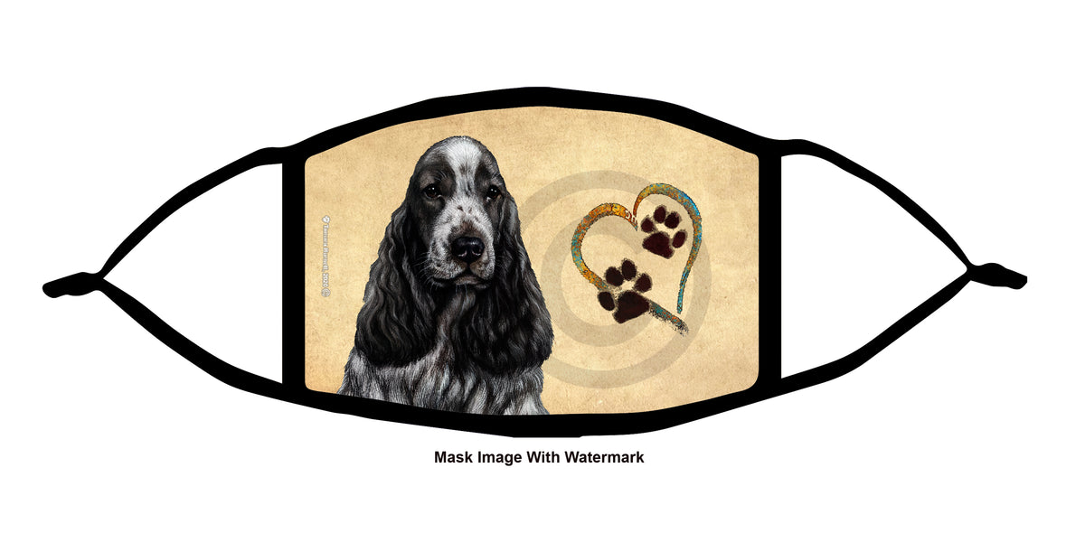 English Cocker Spaniel (Blue Roan) Face Mask