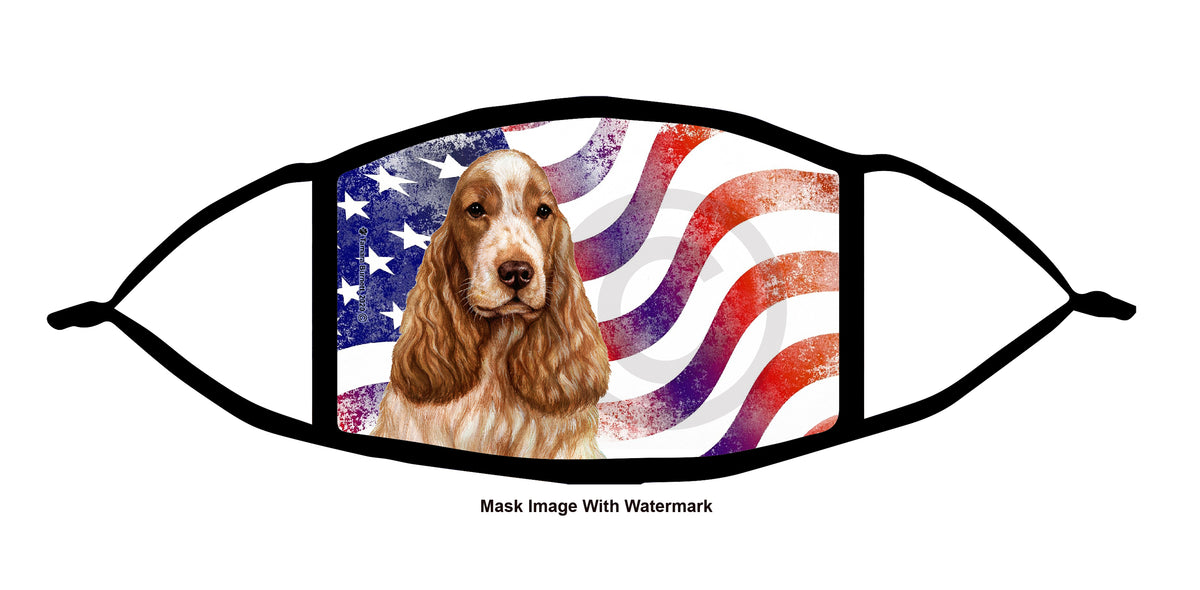 English Cocker Spaniel (Orange Roan) Face Mask
