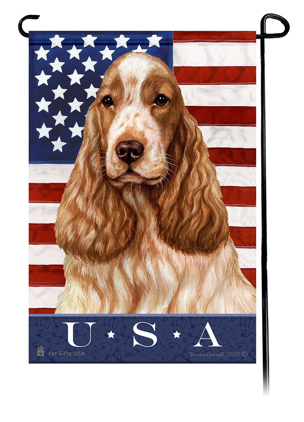 English Cocker Spaniel True Blue - Garden Flag