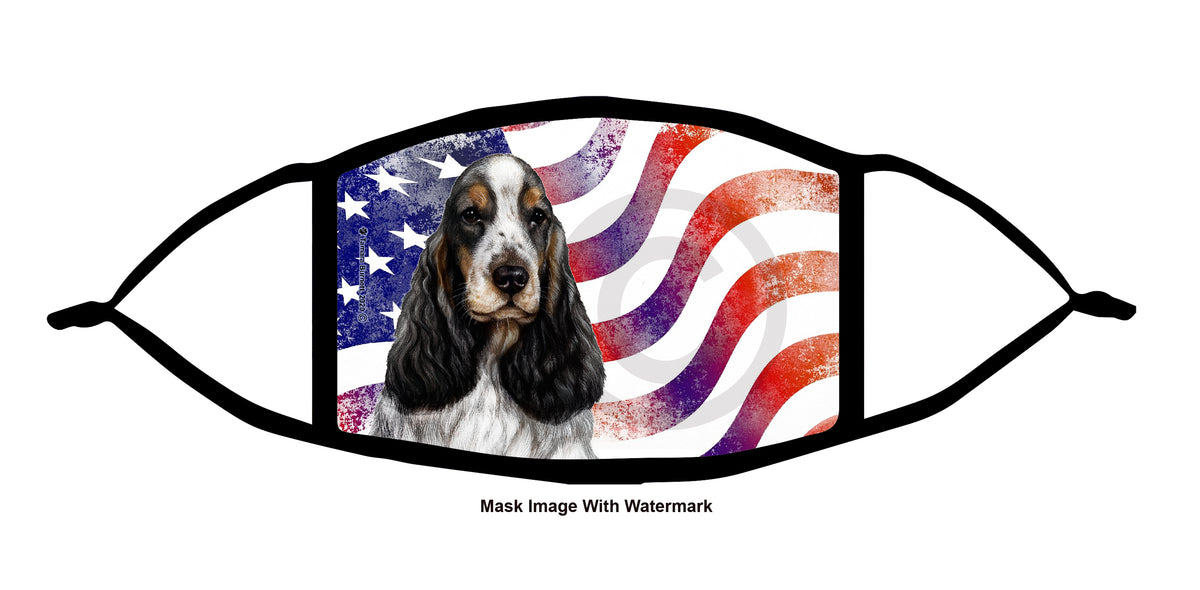 English Cocker Spaniel (Black Tri-Color) Face Mask