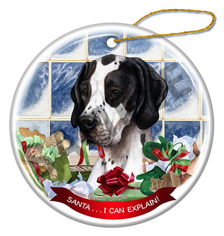 English Pointer - Santa I Can Explain Ornament