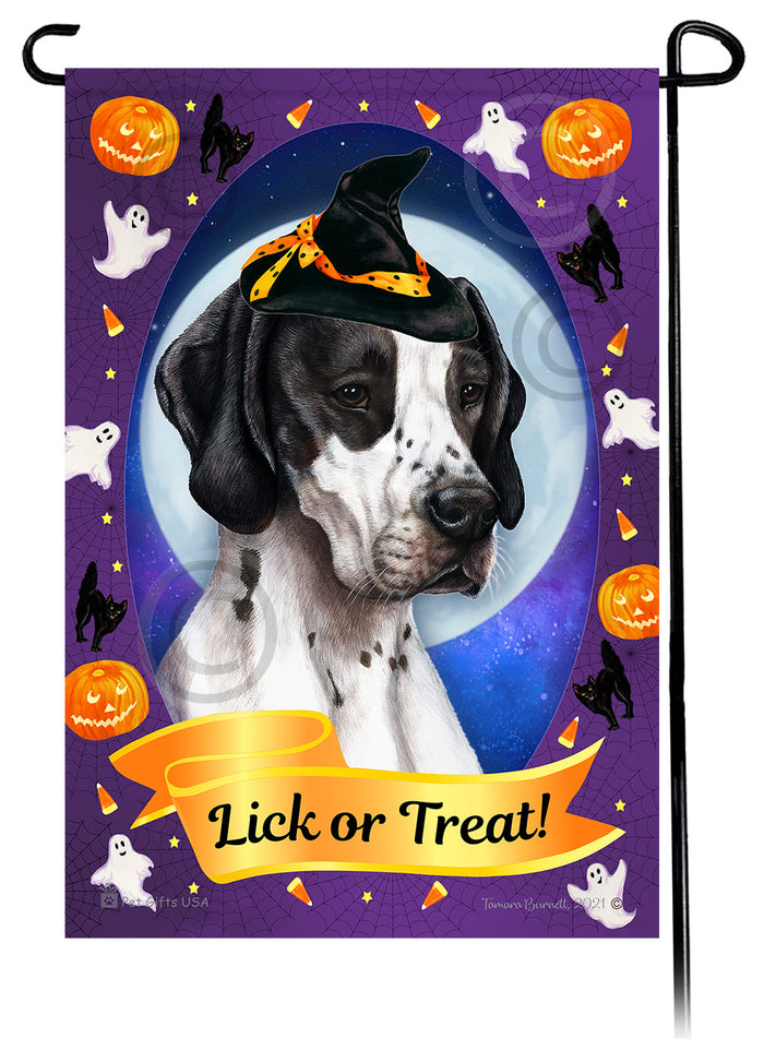 English Pointer Halloween Howls Garden Flags