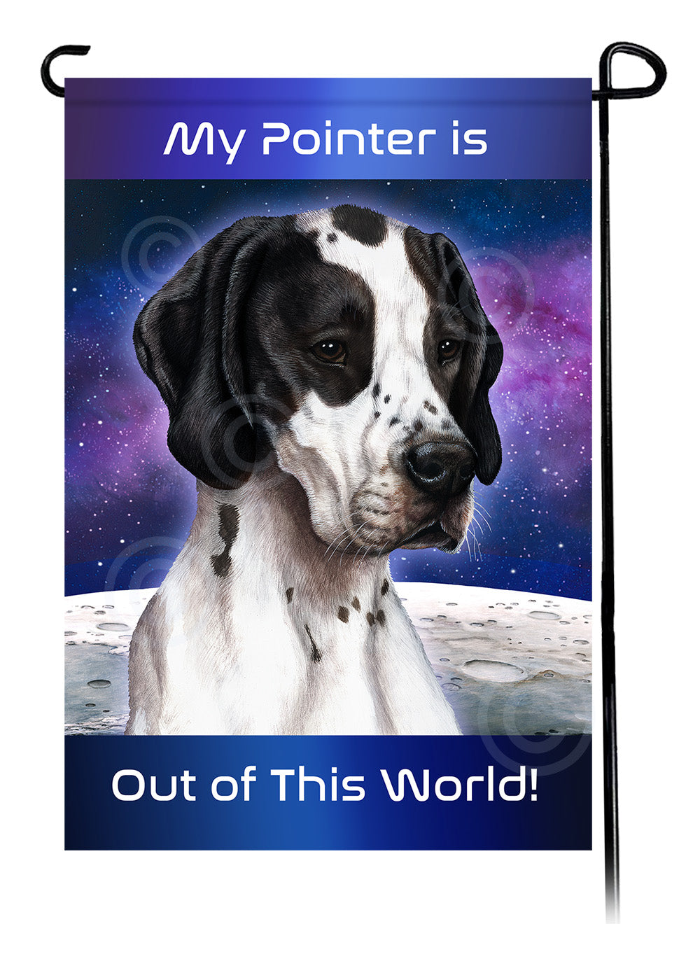English Pointer Out Of This World Garden Flags