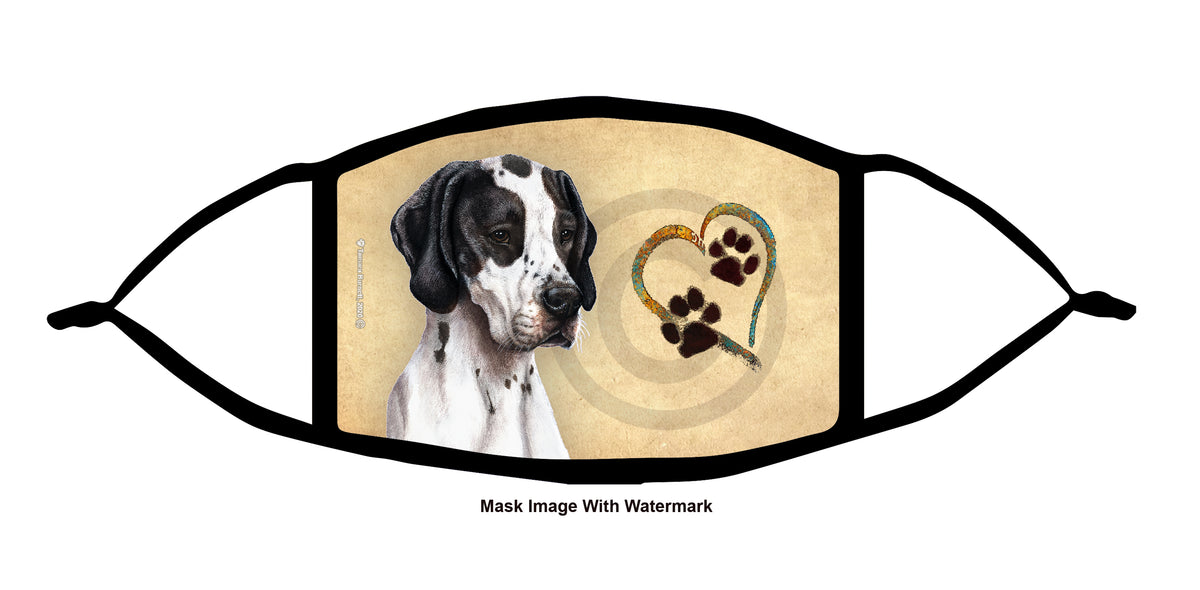 English Pointer (Black and White) Face Mask