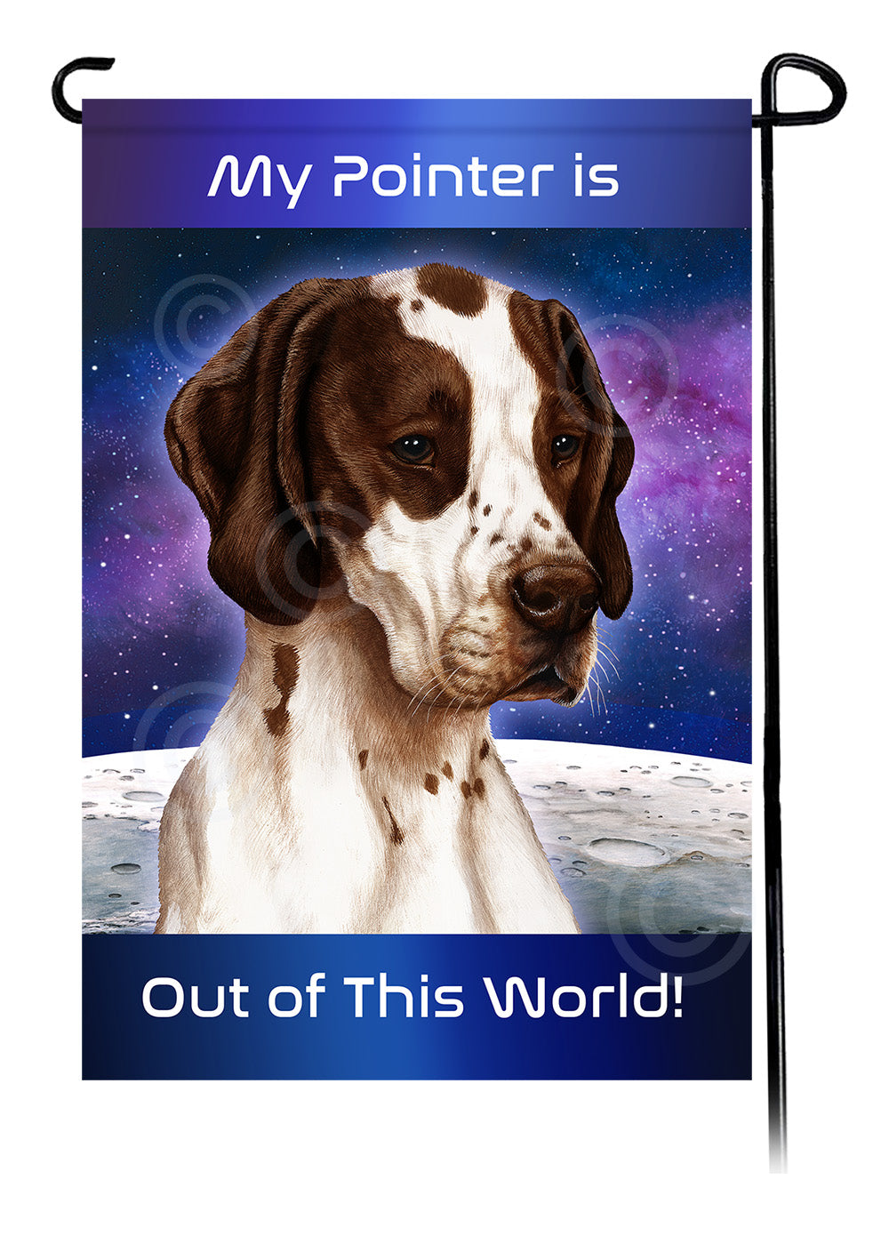 English Pointer Out Of This World - Garden Flag