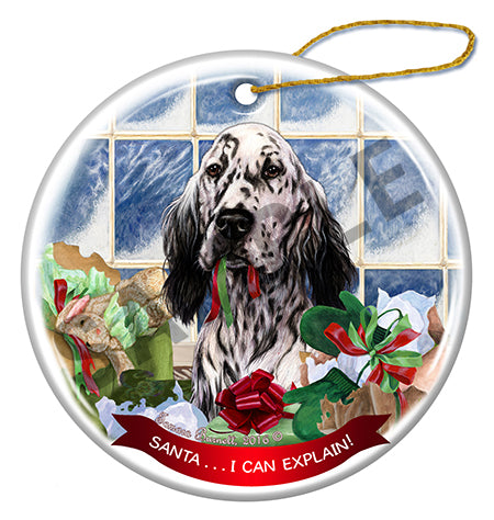 English Setter - Santa I Can Explain Ornament