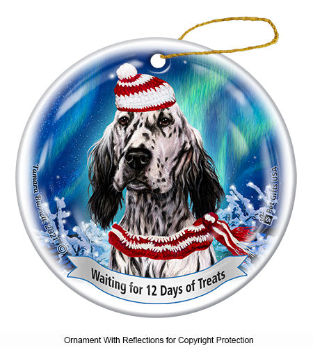 English Setter 12 Days of Treats Ornament