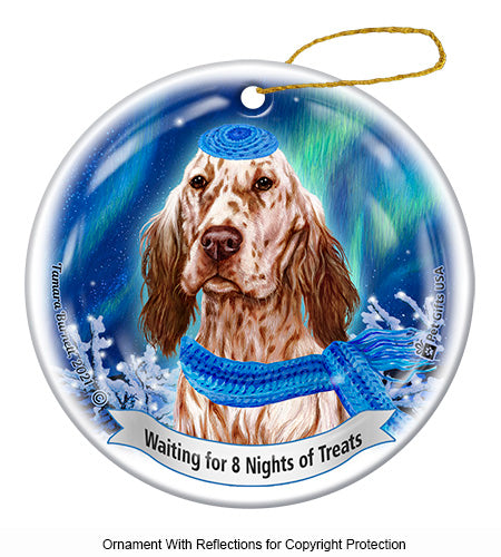 English Setter Orange Ornament