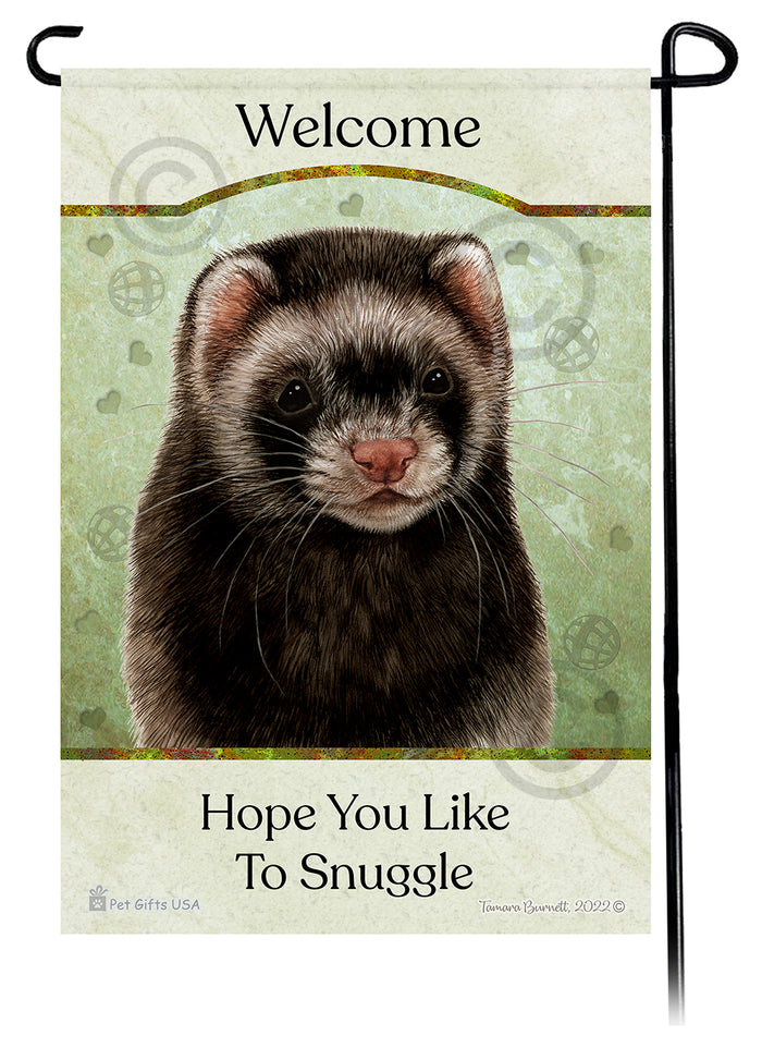 Black Sable Mitt Ferret Hope You Like To Snuggle Garden Flags