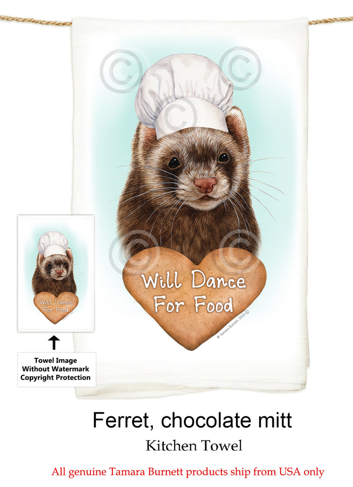 Brown Sable Ferret Flour Sack Towel
