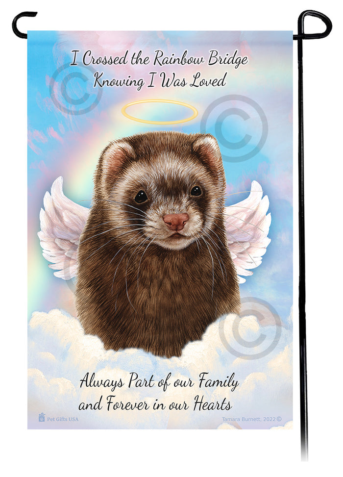 Chocolate Sable Mitt Ferret Memorial Garden Flags