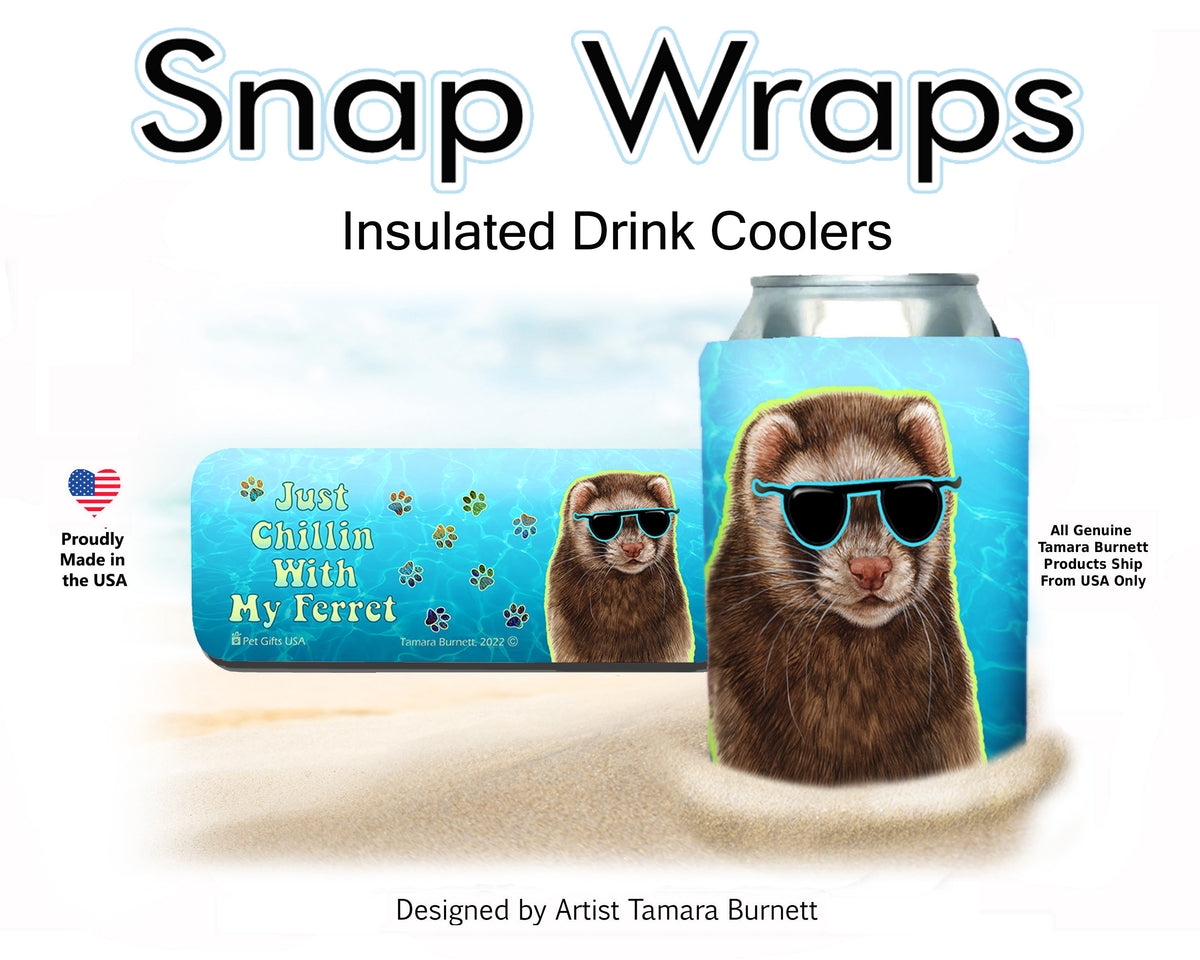 Ferret Chocolate Sable Snap Wrap Cozy