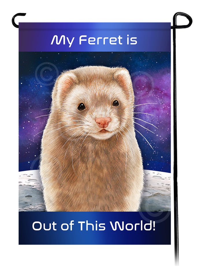 Cinnamon Ferret Out Of This World Garden Flags