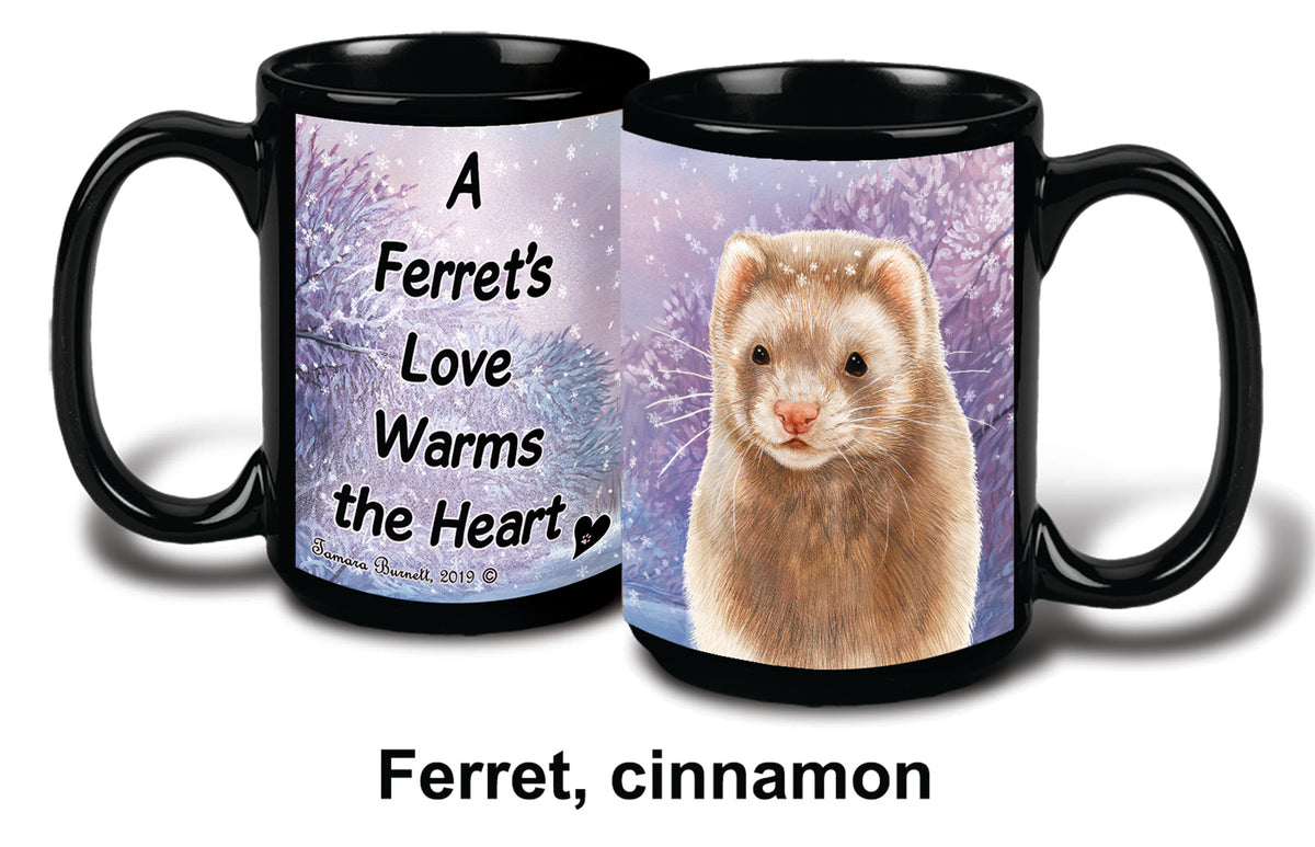 Ferret Cinnamon Winter Mug 15 oz