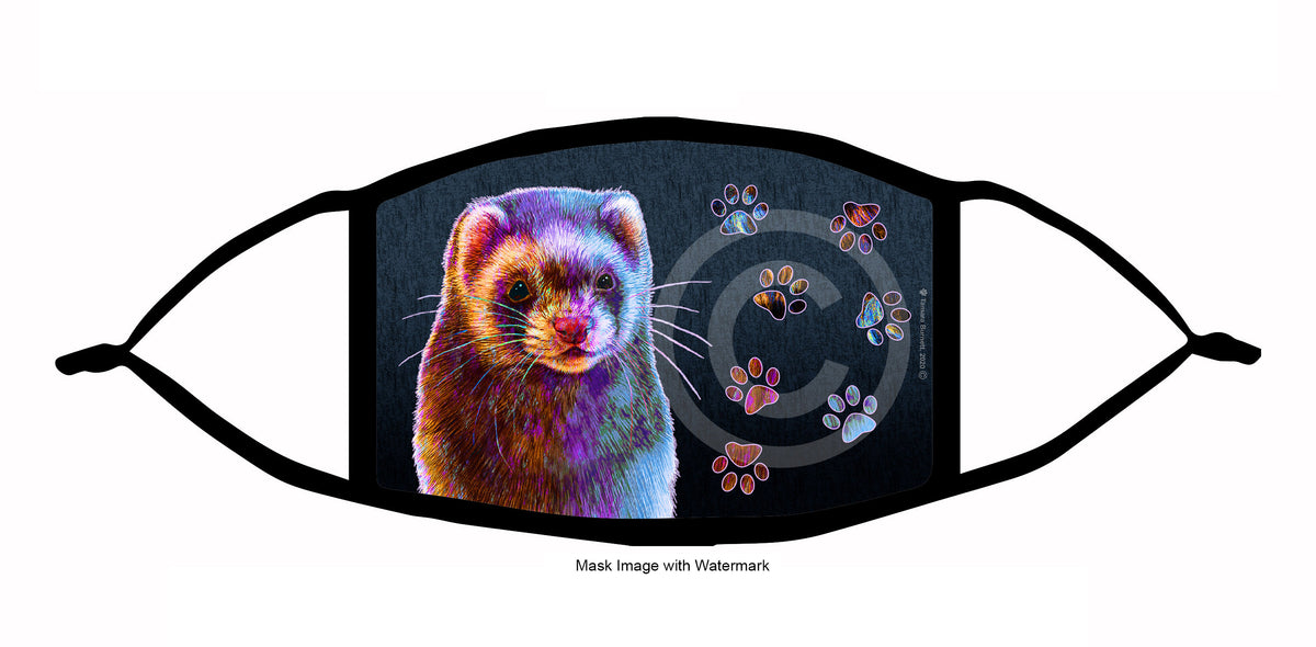 Ferret (Chocolate Sable Mitt) Face Mask