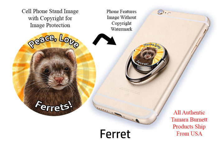 Brown Sable Ferret Phone Stand