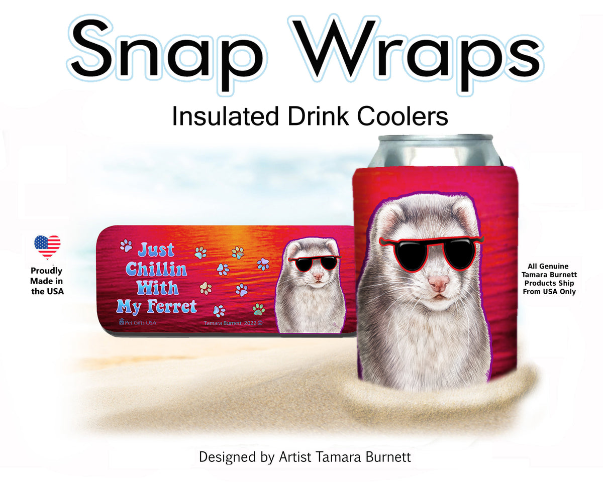 Ferret Silver Sable Snap Wrap Cozy