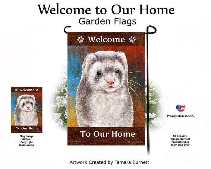 Silver Sable Ferret Welcome To Our Home Garden Flags