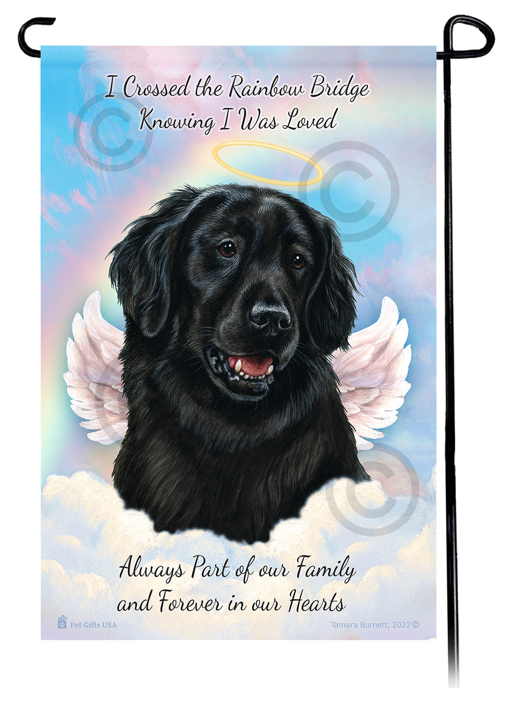 Flat Coated Retriever Memorial Garden Flags