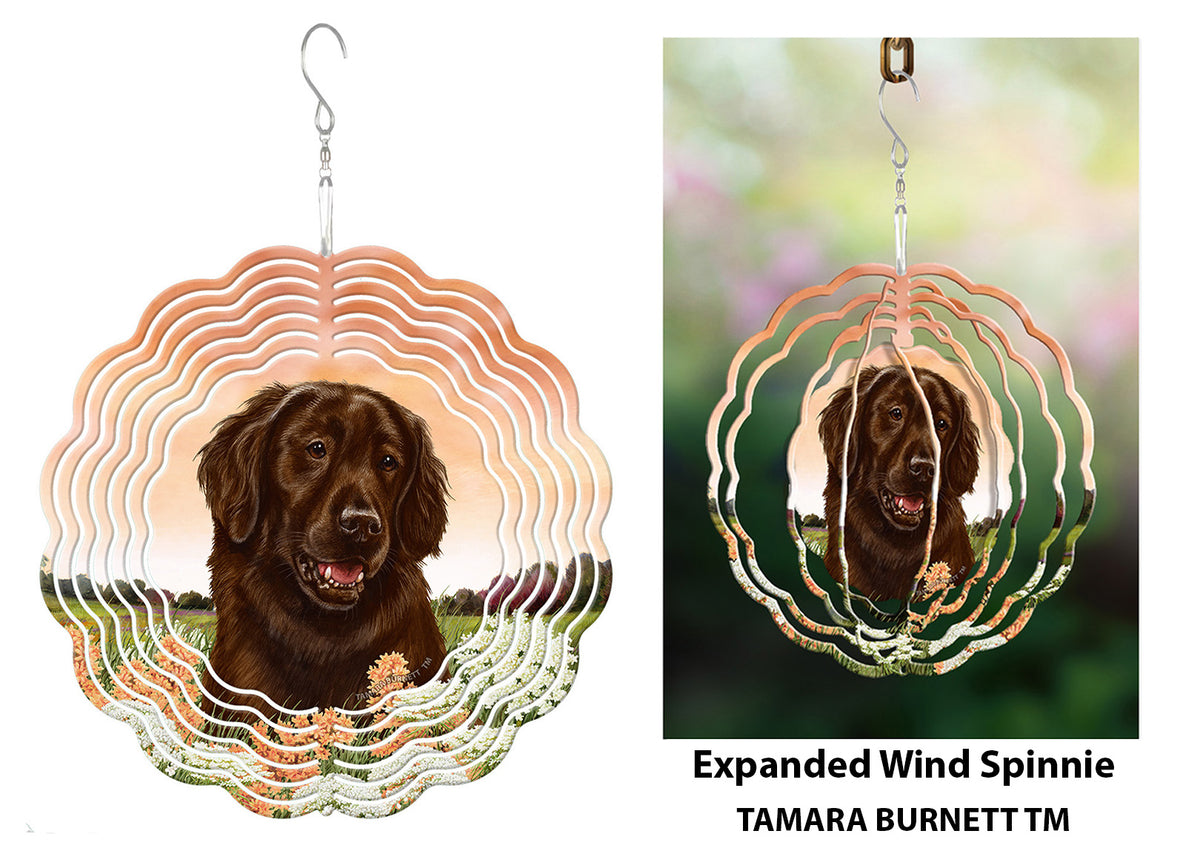 Flat Coated Retriever Liver Wind Spinner