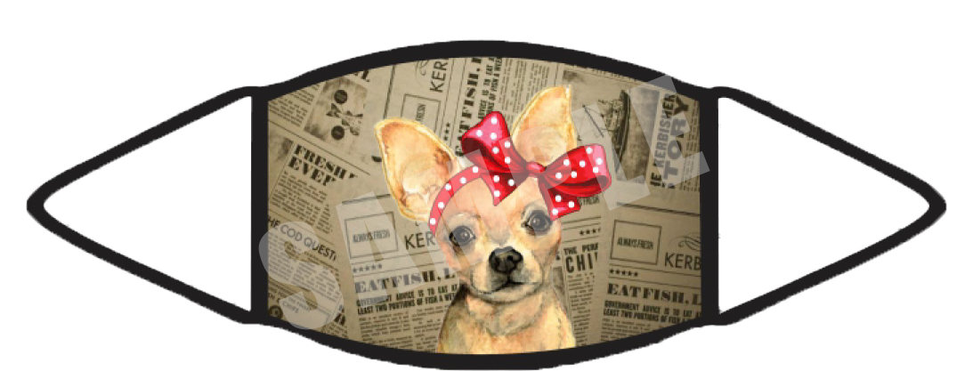 Chihuahua (Brown) Face Mask