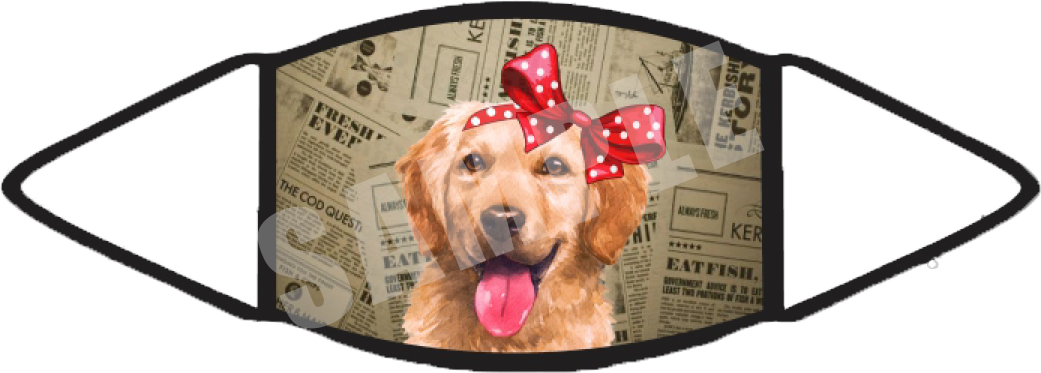 Golden Retriever (Brown) Face Mask