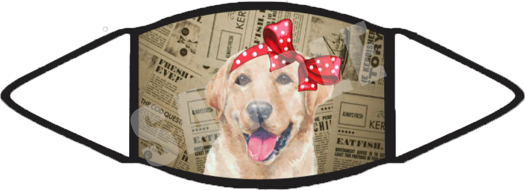 Labrador Yellow (Brown) Face Mask