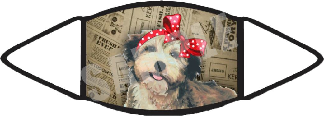 Morkie (Brown) Face Mask